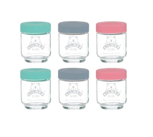 Kilner Set of 6 Kids Baby Food Jars 190ml