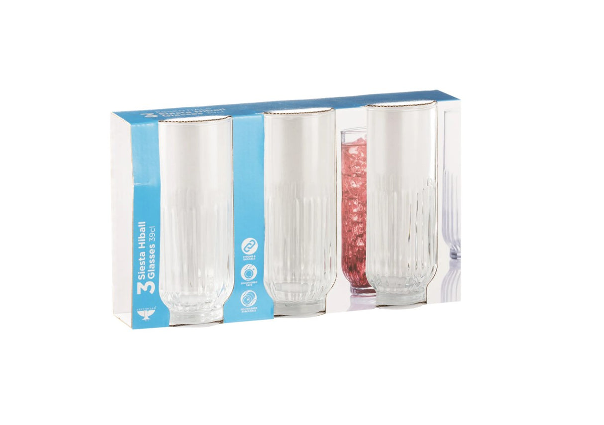 Ravenhead Essentials Siesta Slv 3 Hiball Glasses | 0040.062