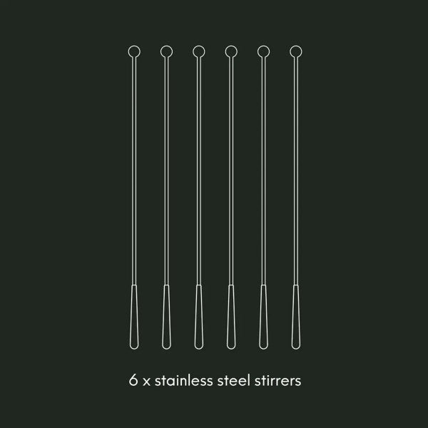 Viners Barware 6 Piece Cocktail Stirrers Gift Set | 0302.214