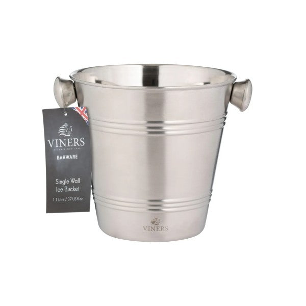 Viners Barware 1L Silver Single Wall Ice Bucket | 0302.216