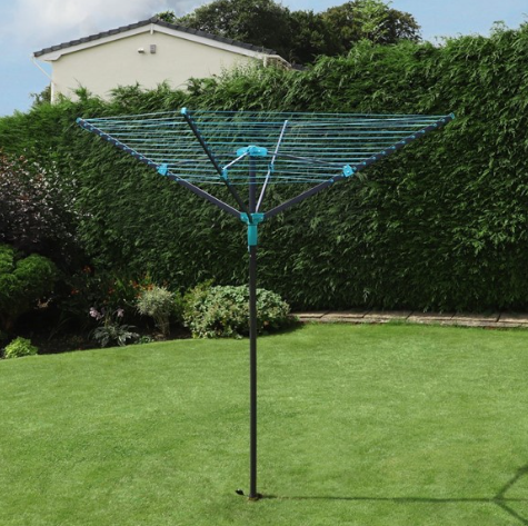 JVL 50M 4 Arm Rotary Airer - Slate Grey | 11-211