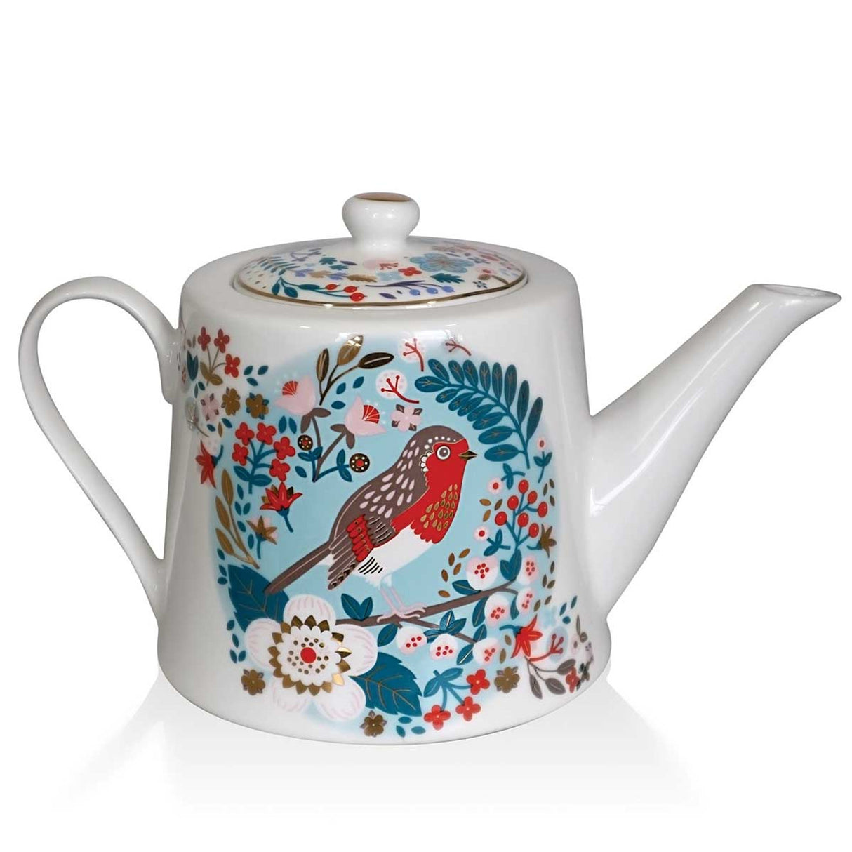 Tipperary Crystal Birdy Robin & Blue Tit Tea Pot | 135604