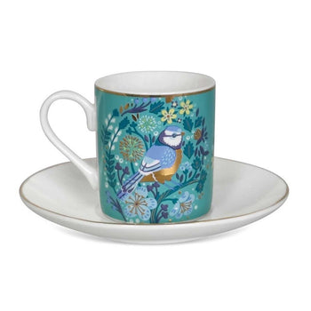 Tipperary Birdy Set of 2 Robin & Blue Tit Espresso Cups | 135628