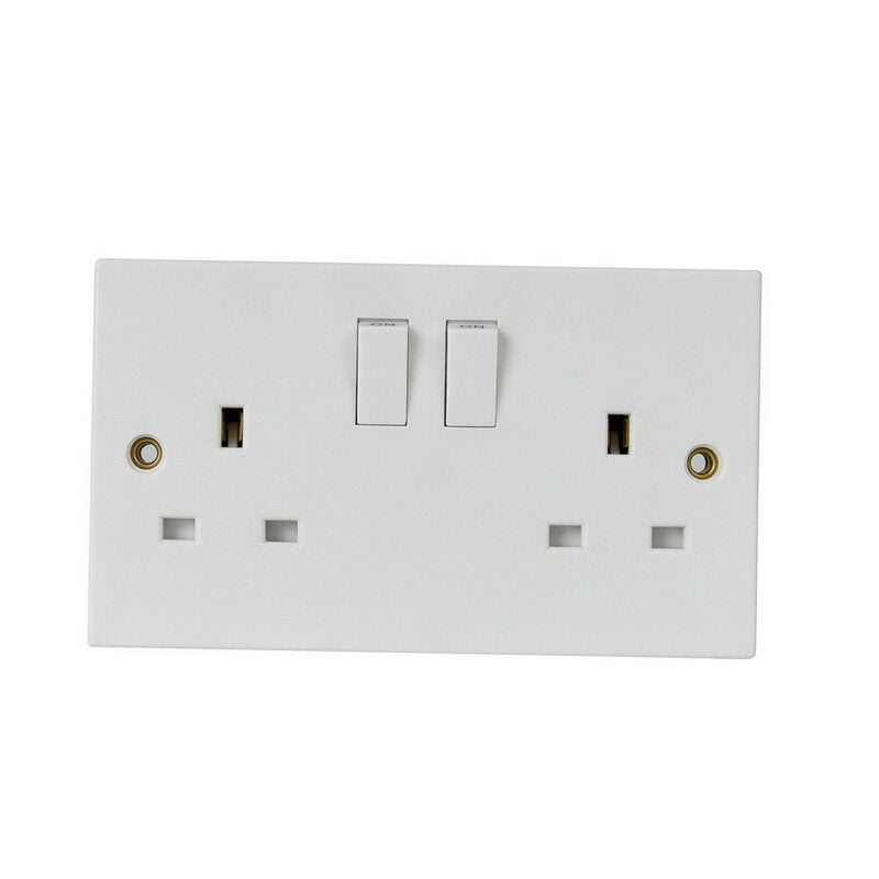 Powermaster 2 Gang 13 Amp Switched Socket | 1384-02