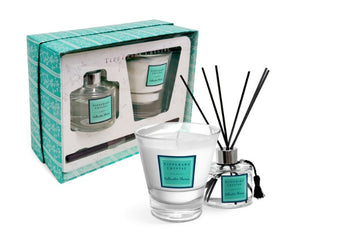 Tipperary Crystal Saltwater Shores Candle & Diffuser Folded Card Gift Set | 142848