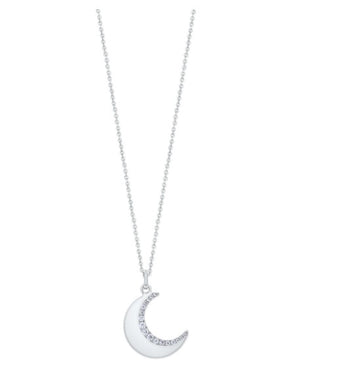 Tipperary Crystal Half Moon Pendant - Silver | 146105