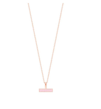 Tipperary Crystal Pink T-Bar Pendant Rose Gold | 152687