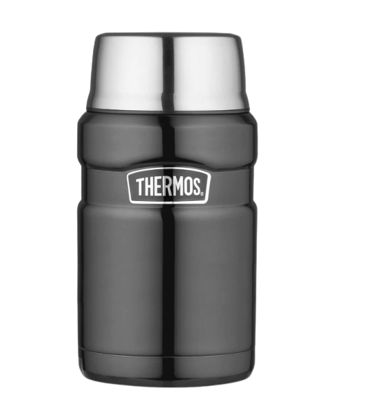 Thermos 'King' 710ml Food Flask - Gun Metal | 170033