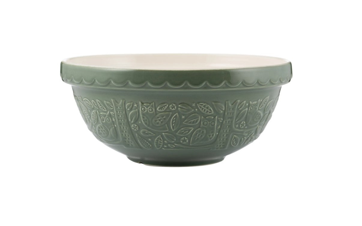 Mason Cash In The Forest S18 Owl Green Mixing Bowl 26cm | 2002.150