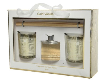 Gold Vanilla Candle & Diffuser Set | 220140