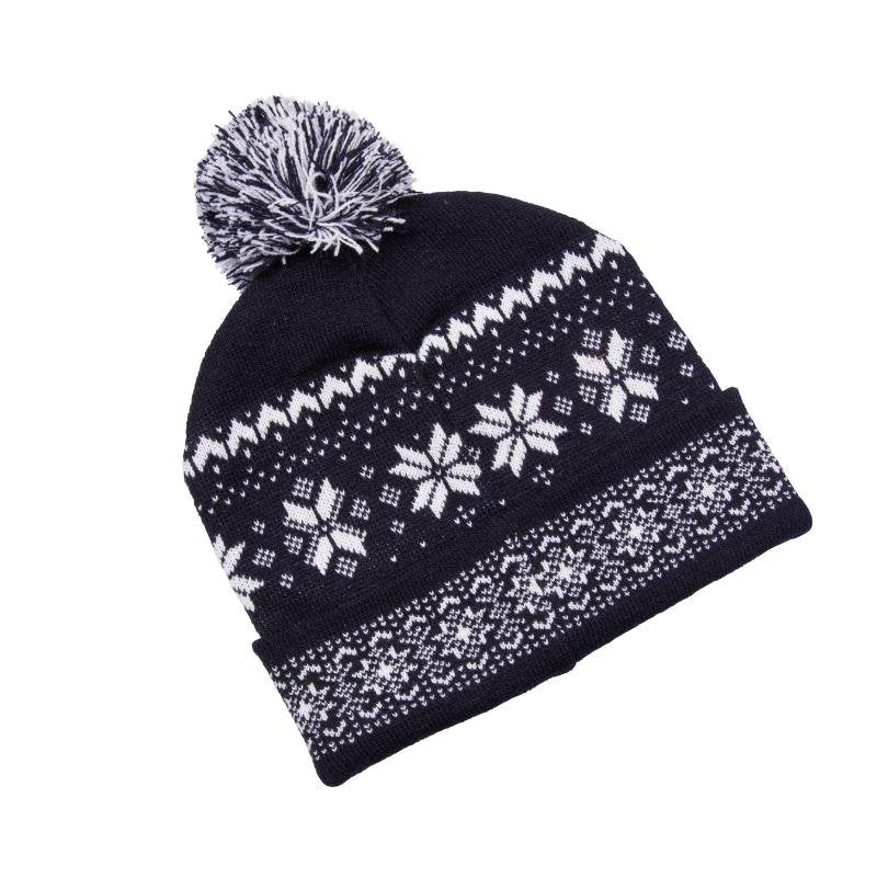 Navy Festive Fairisle Luxury Beanie | 2560028