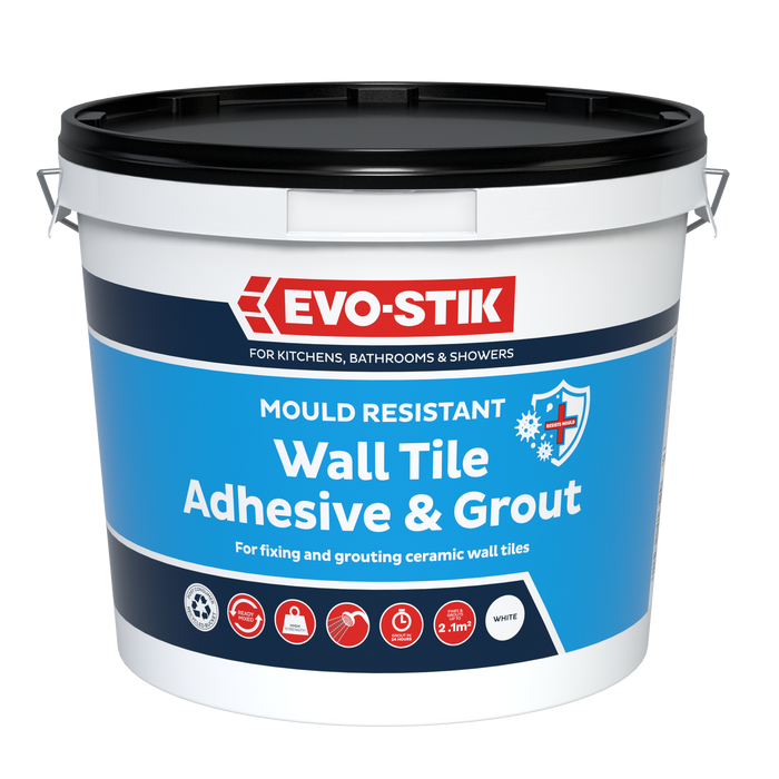 EVO-STIK Tile A Wall Adhesive & Grout Waterproof Standard 2.5LTR | 30812623
