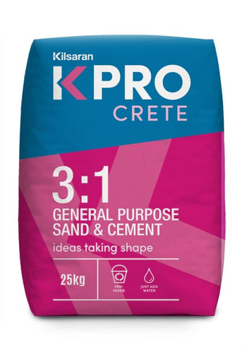 Kilsaran KPRO Crete 3 in 1 Sand & Cement Mix 25kg | 31MIX