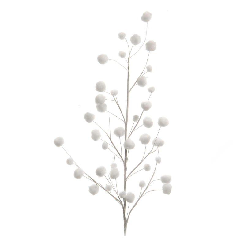 Polyester Snowball Spray 55cm - White | 474671