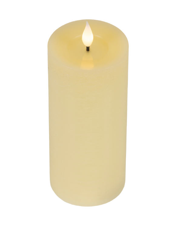 Led Realistic Wick Candle 20cm - Cream | 480463