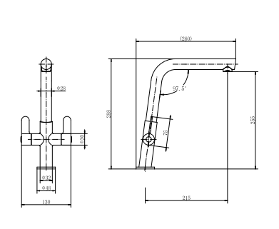 Ida Dual Lever Kitchen Sink Mixer - Brushed Chrome | 5002BF