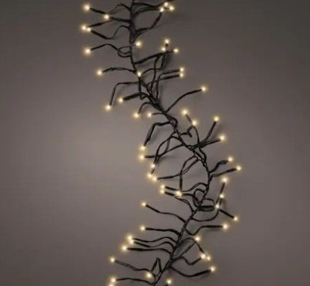 Outdoor LED Classic White Cluster Lights GB 8 Function Twinkle Effect | 500916