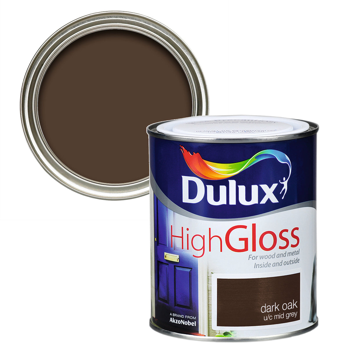 Dulux High Gloss Dark Oak 750ml | 5083972