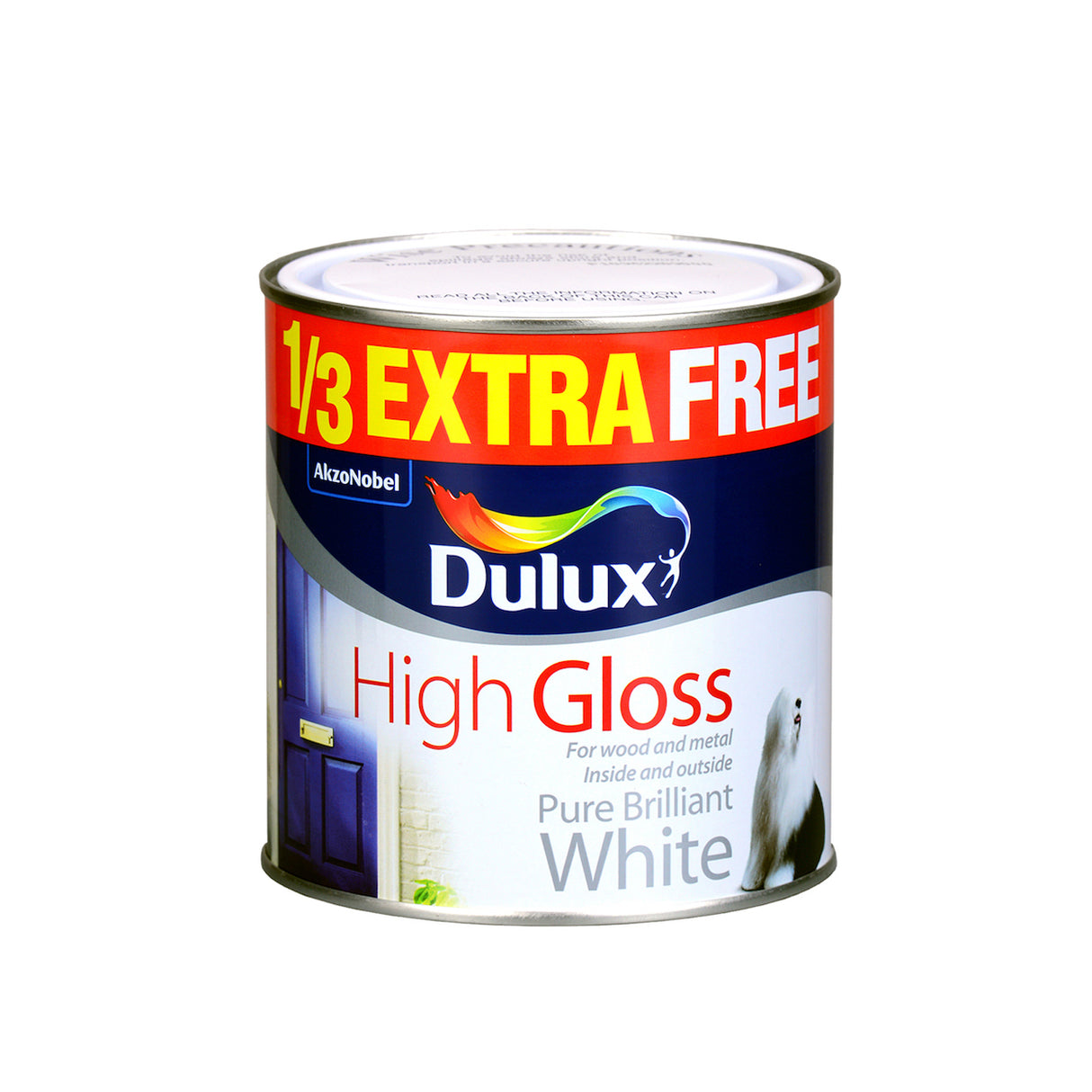 Dulux High Gloss Pure Brilliant White 750ml + 33% FREE | 5083959