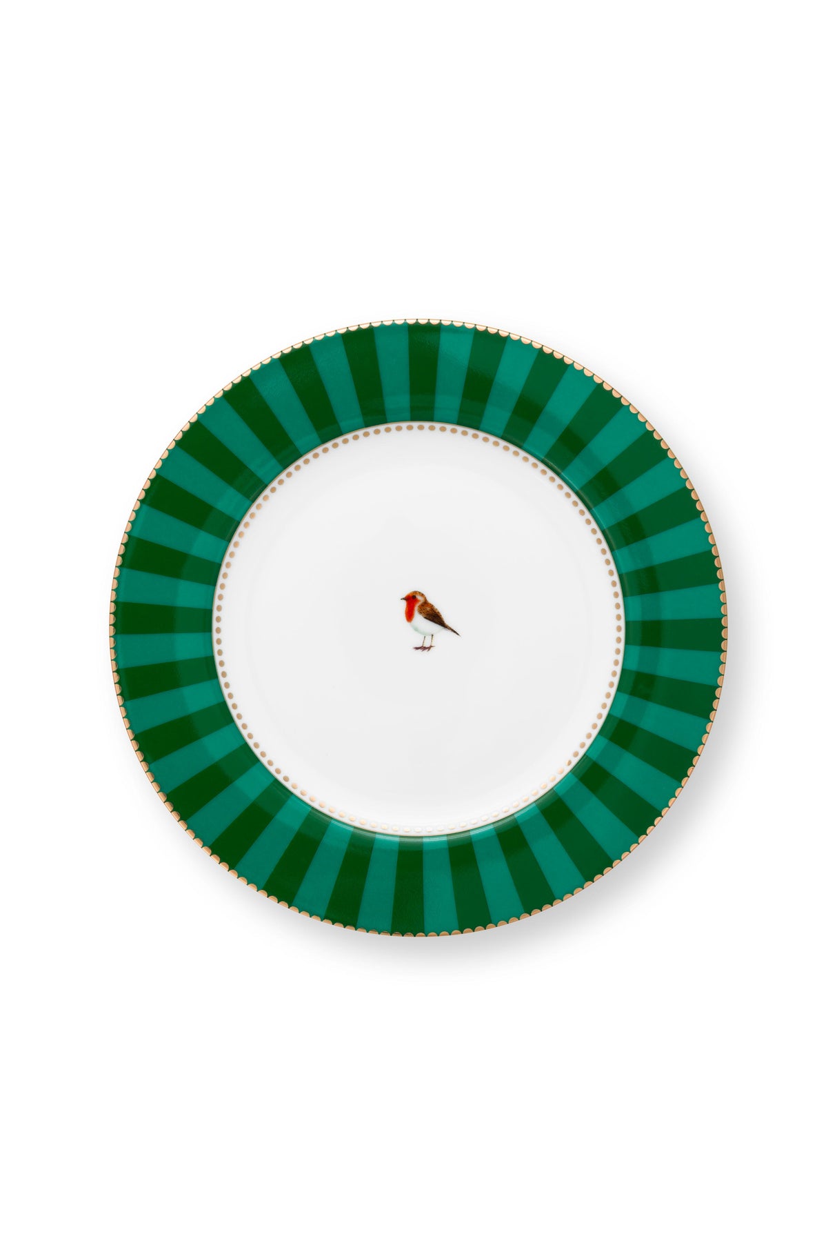 Love Birds Plate Stripes Emerald & Green 17cm | 51.001.463