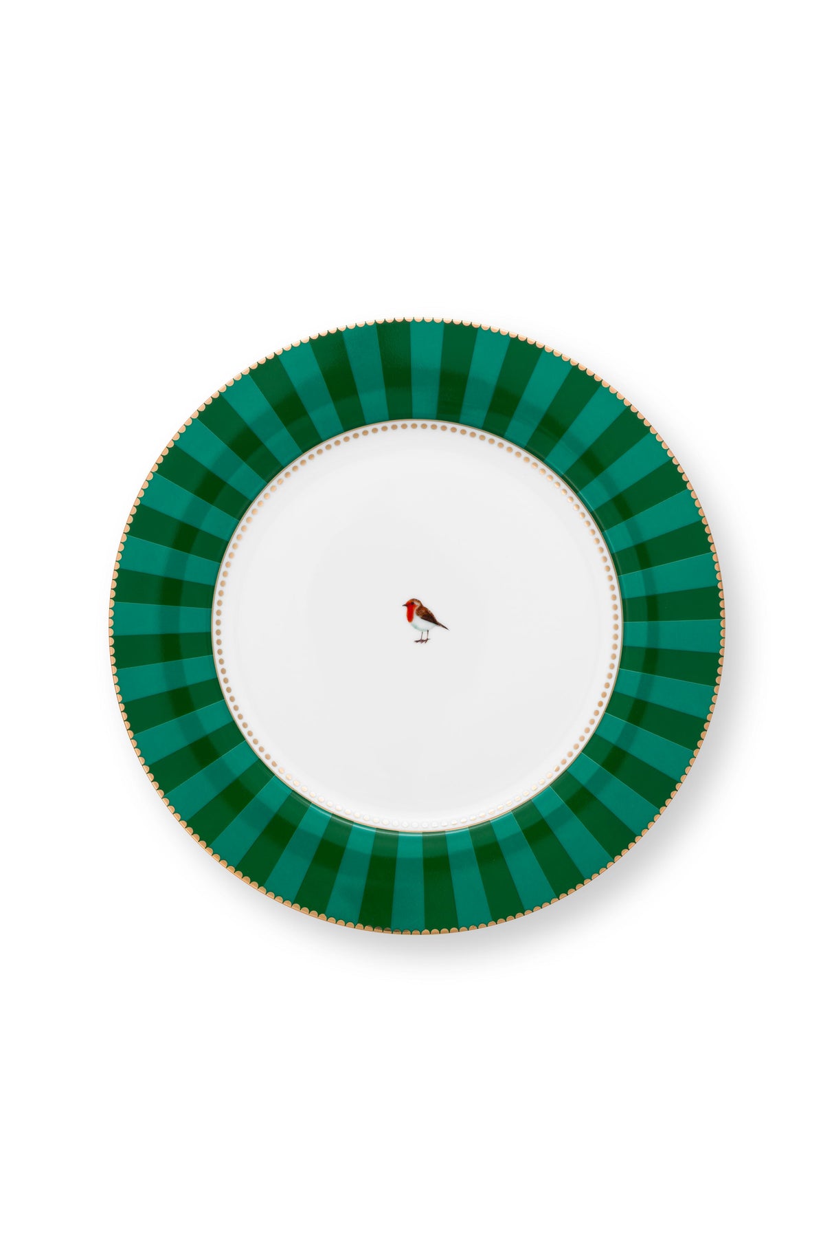 Love Birds Plate Stripes Emerald & Green 26.5cm | 51.001.467