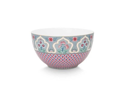 Bowl Flower Festival Scallop Deco Light Blue 18cm │51.003.190