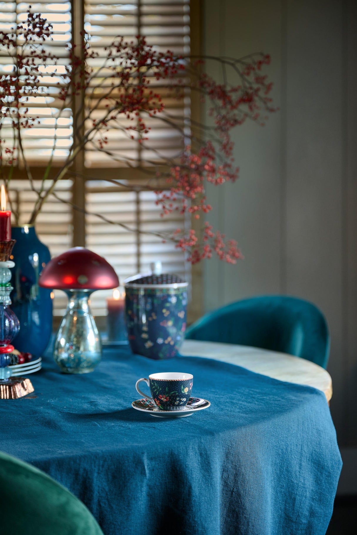 Berry Blues Espresso Cup And Saucer Blue 120ml | 51.004.194