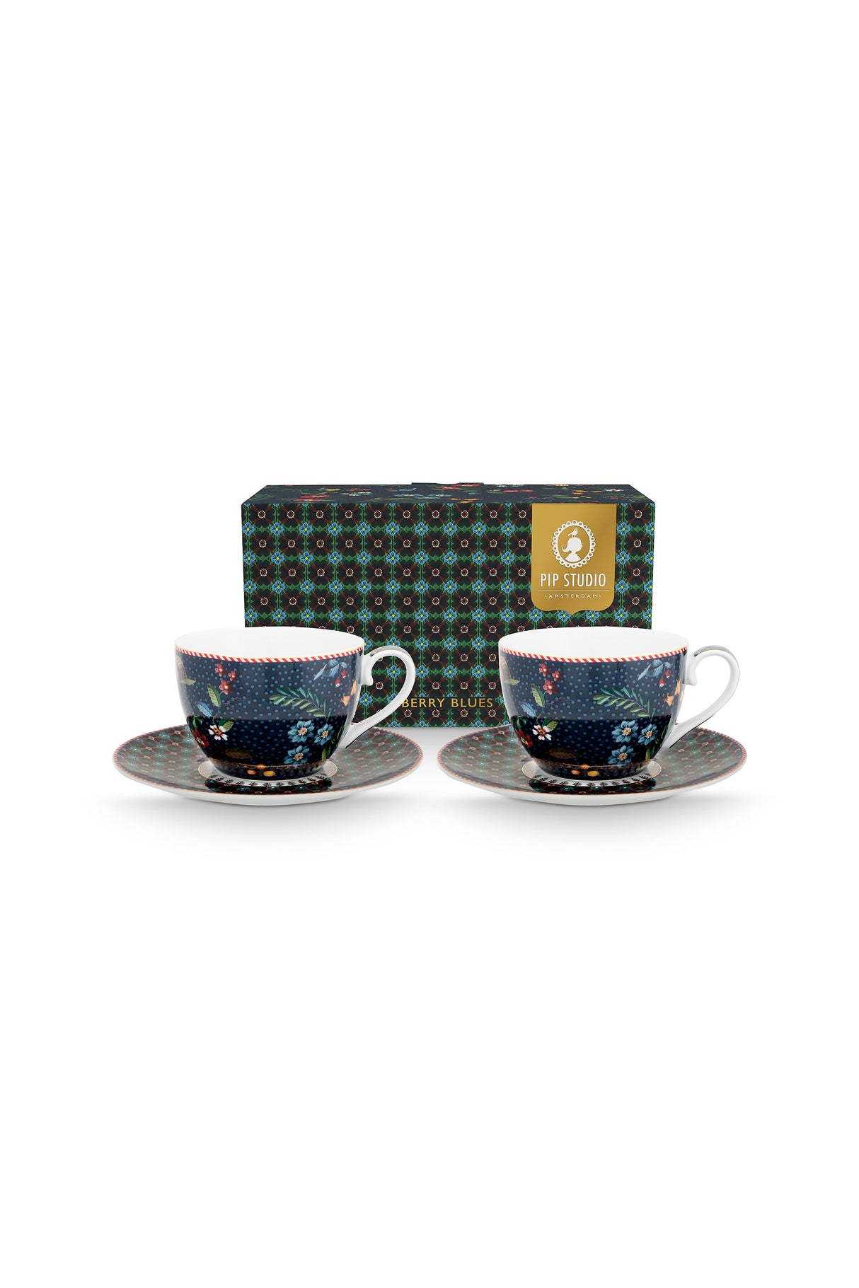 Berry Blues Set/2 Cups And Saucers 280ml | 51.004.197