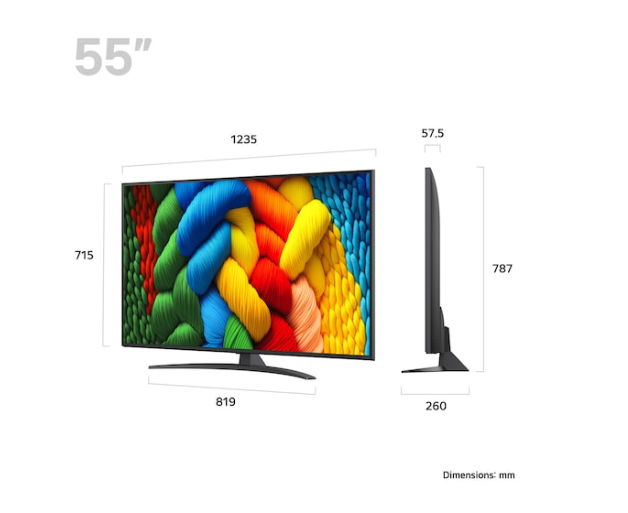 LG 55" NanoCell AI 4K Smart TV | 55NANO81A6A.AEK
