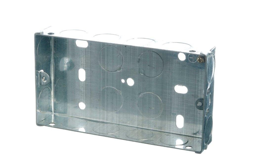 Powermaster 2 Gang 25mm Flush Metal Box | 6016-84