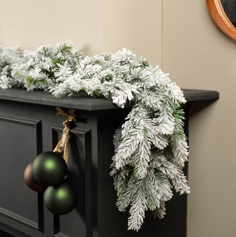 Grandis Garland Snowy 270cm - Green White | 680859