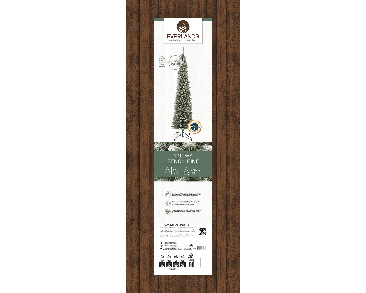 180cm Snowy Pencil Pine Tree | 684021