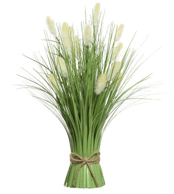 70cm Artificial Green & White Grass Bunch | 801983