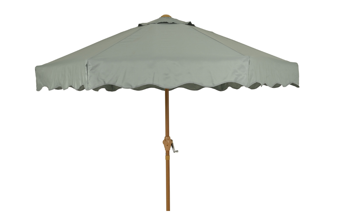 Parasol with Wave Edge 2.22m - Grey Green | 806413