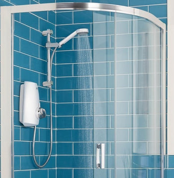 Aqualisa Aquastream Power Shower - White/Chrome | 813.40.21