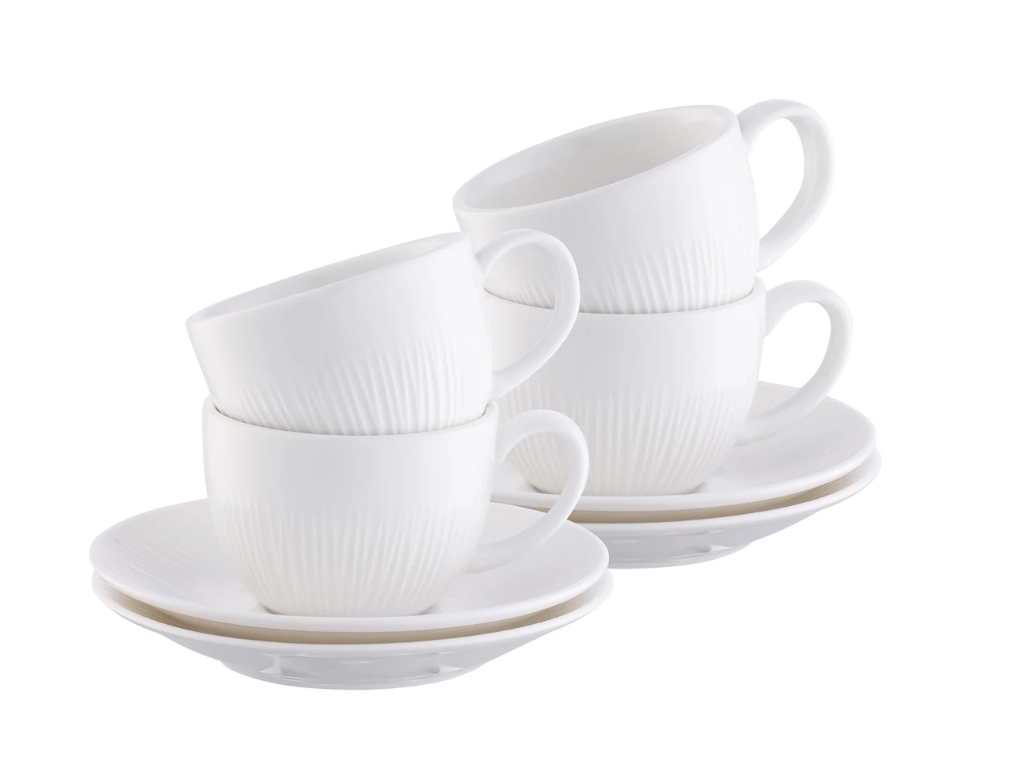 Belleek Living Erne Espresso Cup & Saucer Set of 4 | 9364
