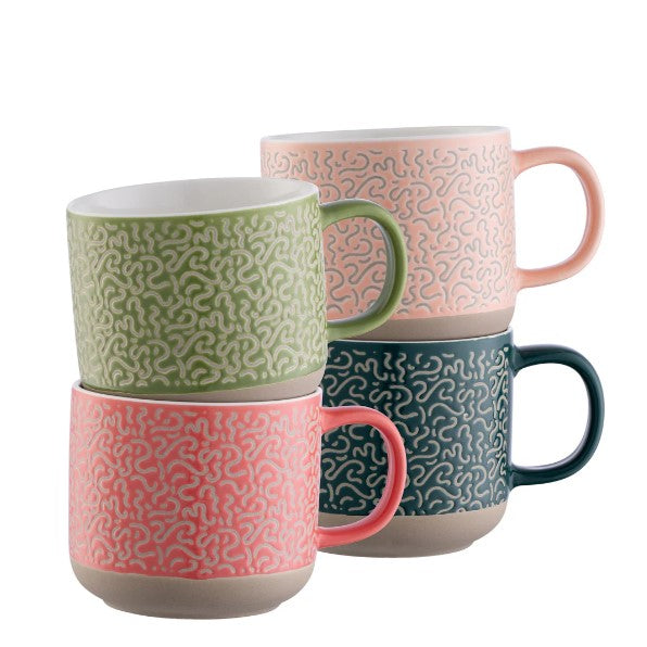 Belleek Living Squiggle Mugs Set of 4 | 9423