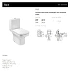 Dama-N Vitreous China Close-Coupled WC with Horizontal Outlet | A342787000