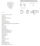 In-Wash® Rimless Back to wall vitreous china smart toilet with dual outlet | A80306300R