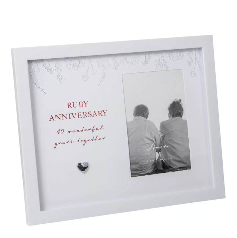 Amore Ruby Anniversary Frame 4" x 6" - 40 Years | AM11840