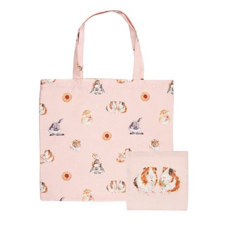 Wrendale Piggy in the Middle Foldable Shopping Bag | BGF003