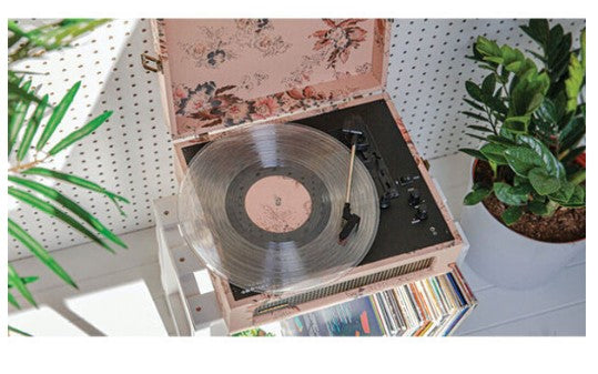 Crosley Voyager Portable Turntable with Built-in Bluetooth Receiver - Floral | CR8017B-FL4