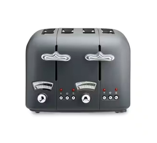 DeLonghi Argento Silva 4 Slice Toaster - Grey | CT04.GY