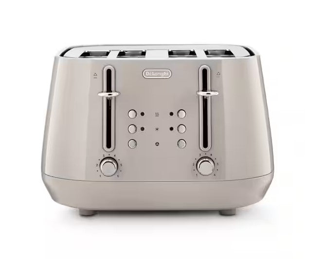 DeLonghi Eclettica 4 Slice Toaster - Beige | CTY4003.BG