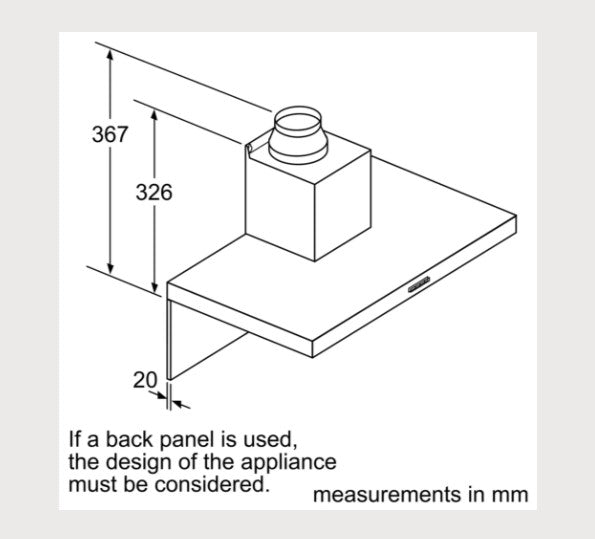 NEFF 90cm N 50 Wall-Mounted Cooker Hood | D94BHM1N0B