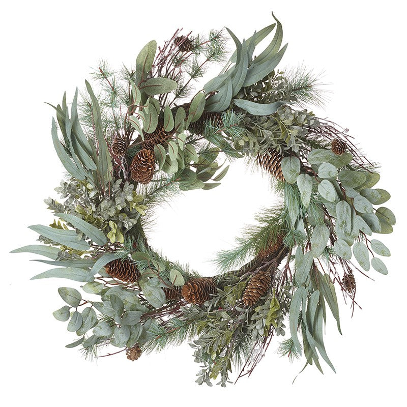 Heaven Sends Fir Cones And Green Foliage Wreath | DAL076C