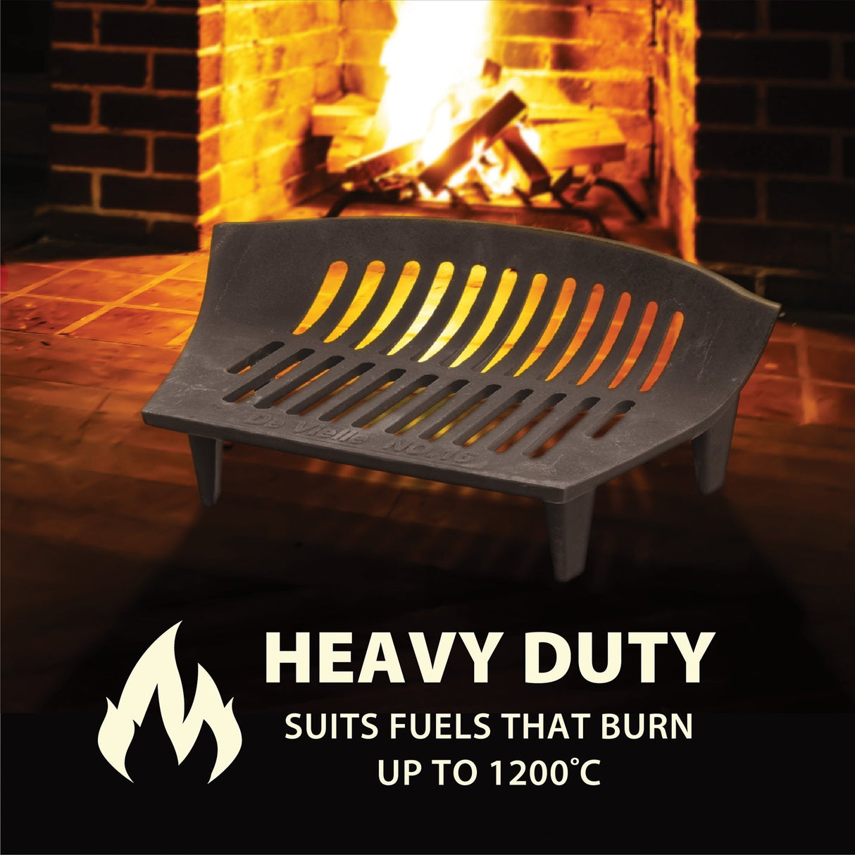 De Vielle 16 Inch Premium Heavy Duty Fire Grate | DEF055566