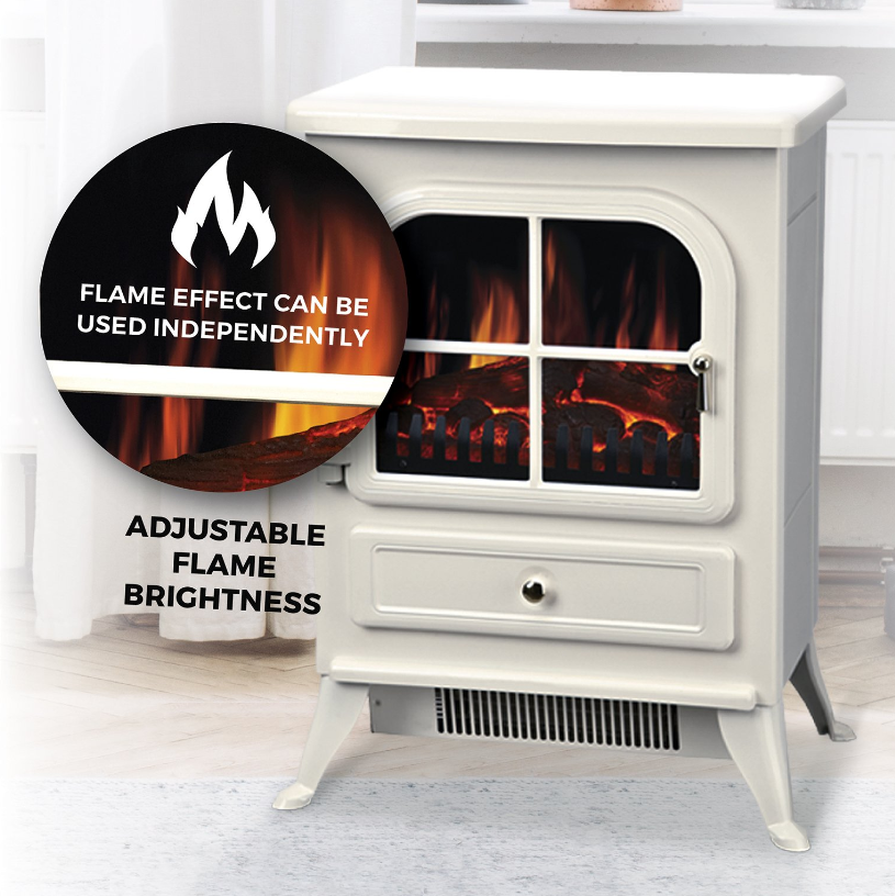 De Vielle Classic Electric Stove 1800W Cream (LED Bulb) | DEF766326