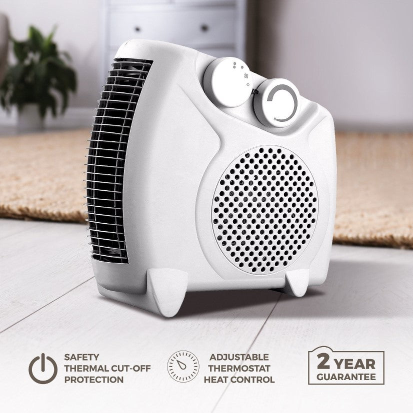De Vielle Dual Fan Heater 2000W - White | DEF978005