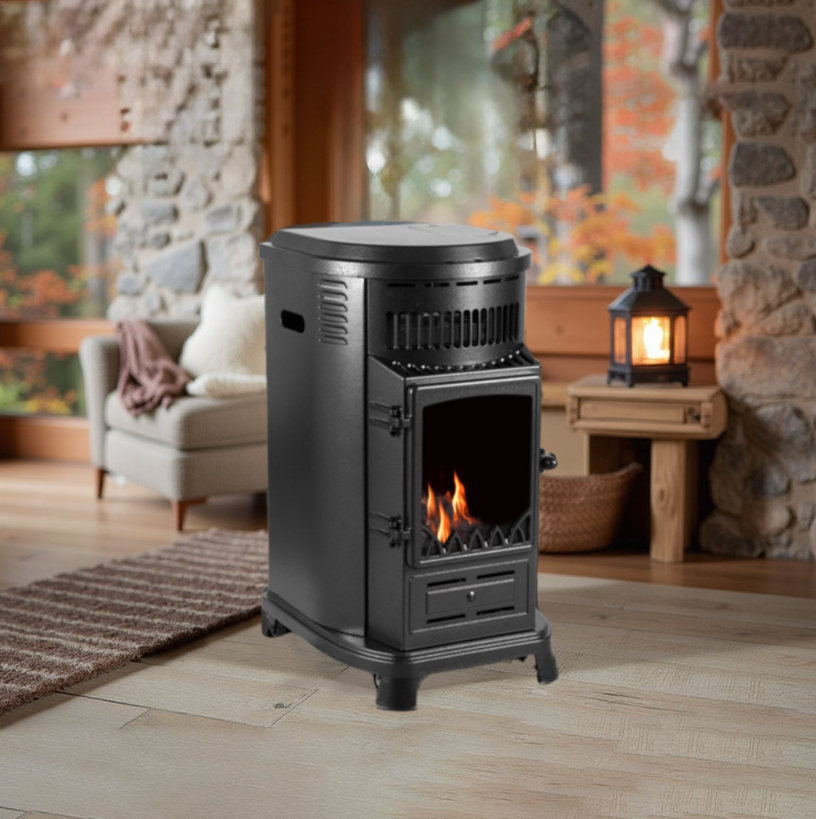 De Vielle Cast Iron Real Flame Gas Heater | DEFFH708F